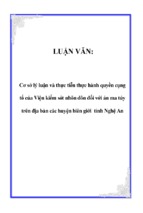 Cơ sở lý luận và thực tiễn thực hành quyền cụng tố của viện kiểm sỏt nhõn dõn đối với án ma túy trên địa bàn các huyện biên giới tỉnh nghệ an