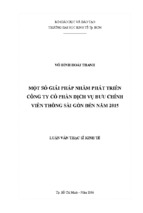 Một số giải pháp nhằm phát triển công ty cổ phần dịch vụ bưu chính viễn thông sài sòn đến năm 2015