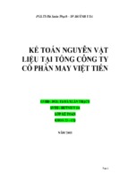 đề tài kế toán nguyên vật liệu tại tổng công ty cổ phần may việt tiến