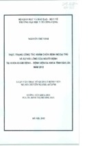 Thực trạng công tác khám chữa bệnh ngoại trú và sự hài lòng của người bệnh tại khoa khám bệnh   bệnh viện đa khoa tỉnh đắk lắk năm 2012 