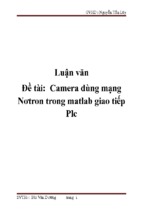 Camera dùng mạng nơtron trong matlab giao tiếp plc