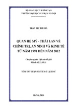 Quan hệ mỹ   thái lan về chính trị, an ninh và kinh tế từ năm 1991 đến năm 2012   copy