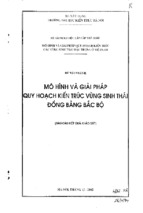 Mô hình và giải pháp quy hoạch kiến trúc vùng sinh thái đồng bằng bác bộ  nguyễn hồng thục 