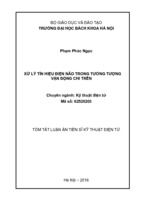 Luận án tiến sĩ kỹ thuật điện tử xử lý tín hiệu điện não trong tưởng tượng vận động chi trên