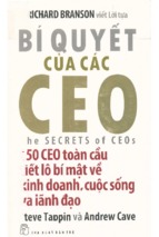 Bí quyết của các ceo  150 ceo toàn cầu tiết lộ bí mật về kinh doanh, cuộc sống và lãnh đạo  steve tappin, andrew cave; dương thùy dung, lê thị minh tâm dịch