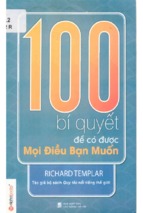 100 bí quyết để có được mọi điều bạn muốn  richard templar; hoàng ngọc bích dịch