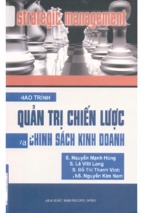 Giáo trình quản trị chiến lược và chính sách kinh doanh  nguyễn mạnh hùng và các tác giả khác