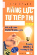 Năng lực tự tiếp thị  giới thiệu mình như một nhãn hiệu kinh doanh  jeff beals ; chương ngọc dịch