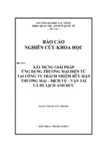 Xây dựng giải pháp ứng dụng thương mại điện tử tại công ty tnhh thương mại dịch vụ vận tải và du lịch anh đức