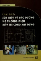 Giáo trình sửa chữa và bảo dưỡng hệ thống điện máy thi công xây dựng  bộ xây dựng