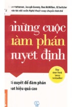 Những cuộc đàm phán quyết định  bí quyết để đàm phán đạt hiệu quả cao  kerry patterson và các tác giả khác; minh hiếu dịch