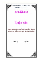 Hoàn thiện công tác kế toán vốn bằng tiền tại công ty cổ phần vật tư máy tàu thuỷ an phú