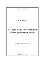 Xây dựng đường cong chỉnh hình với một tập vô hạn số khuyết