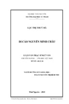 Luận văn thạc sĩ di cảo nguyễn minh châu