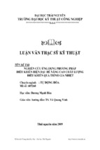 Nghiên cứu ứng dụng phƣơng pháp điều khiển hiện đại để nâng cao chất lƣợngđiều khiển quá trình gia nhiệt
