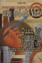 Phương pháp quản lý hiệu quả sản xuất. quản lý giá thành và kiểm tra hiệu quả sản xuất  triệu sơn; nguyễn đình cửu dịch