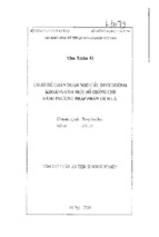 Luận án tiến sĩ cơ sở để chẩn đoán nhu cầu dinh dưỡng khoáng của một số giống chè bằng phương pháp phân tích lá