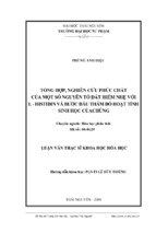 Tổng hợp, nghiên cứu phức chất của một số nguyên tố đất hiếm nhẹ với l   histidin và bƣớc đầu thăm dò hoạt tính sinh học củachúng