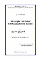 Thực trạng việc quản lý thực tập báo chí tại trường cao đẳng phát thanhtruyền hình ii