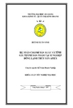 Kế toán chi phí sản xuất và tính giá thành sản phẩm tại xí nghiệp đông lạnh thủy sản afiex