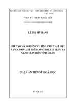 Chế tạo và nghiên cứu tính chất vật liệu nanocompozit trên cơ sở polyetylen và nano clay biến tính silan