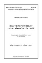 điều trị vi phẫu thuật u màng não mỏm yên trƣớc