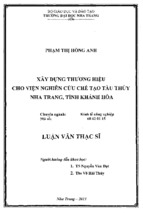 Xây dựng thương hiệu cho viện nghiên cứu chế tạo tàu thủy nha trang, tỉnh khánh hòa 