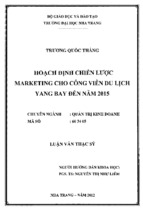 Hoạch định chiến lược marketing cho công viên du lịch yang bay đến năm 2015 