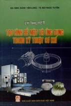 Lý thuyết tạo hình bề mặt và ứng dụng trong kỹ thuật cơ khí  bành tiến long, bùi ngọc tuyên