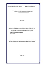 Abstract of doctoral dissertation in public administration state management of socialisation of forest protection and development in the central highlands of vietnam