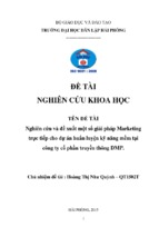 Nghiên cứu và đề xuất một số giải pháp marketing trực tiếp cho dự án huấn luyện kỹ năng mềm tại công ty cổ phần truyền thông dmp