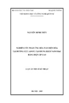 Luận án tiến sĩ kỹ thuật nghiên cứu phản ứng hòa tan điện hóa tại dương cực (anôt) tạo dung dịch nano bạc bằng điện áp cao