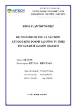 Kế toán doanh thu và xác định kết quả kinh doanh tại công ty tnhh tm và bao bì sài gòn trapaco