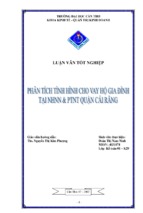 Phân tích hoạt động cho vay đối với nông hộ tại nhn0 & ptnt quận cái răng