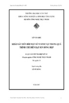 Khảo sát biến đổi mật số vi sinh vật trong quá trình chế biến hạt sen đóng hộp