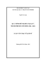 Quá trình đô thị hóa ở quận 7, thành phố hồ chí minh (1986   2010)