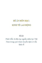 Giải pháp cơ bản nhằm phát triển nguồn nhân lực trong quá trình chuyển dịch cơ cấu kinh tế