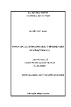 Luận văn thạc sĩ công cuộc xóa đói giảm nghèo ở tỉnh điện biên (giai đoạn 2004 2010)