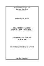 Luận văn thạc sĩ phát triển cây chè trên địa bàn tỉnh gia lai .