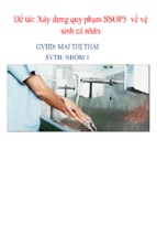 Bài thuyết trình xây dựng quy phạm ssop5 về vệ sinh cá nhân