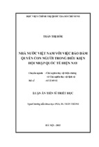 Nhà nước việt nam với việc bảo đảm quyền con người trong điều kiện hội nhập quốc tế hiện nay