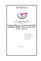 đánh giá hiệu quả sử dụng chế phẩm sinh học trong ương cá lăng nha (mystus wyckioides)