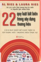 22 quy luật bất biến trong xây dựng thương hiệu  al ries, laura ries; minh hương, khánh chi, tường vân dịch