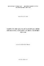 Luận án tiến sĩ kỹ thuật nghiên cứu hiệu quả của đê ngầm đến quá trình tiêu hao năng lượng sóng tác động vào bờ biển việt nam