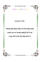 Những giải pháp nâng cao khả năng cạnh tranh của các doanh nghiệpviệt nam trong tiến trình hội nhập kinh tế