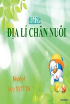 Bài thuyết trình địa lý chăn nuôi