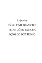 Tính toán chu trình công tác của động cơ đốt trong