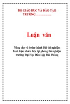 Nâng cấp và hoàn thành bài thí nghiệm bình trộn nhiên liệu tại phòng thí nghiệm trường đại học dân lập hải phòng