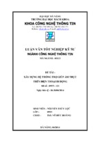 Luận văn tốt nghiệp kỹ sư xây dựng hệ thống trợ giúp ẩm thực trên điện thoại di động