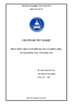 Chuyên đề tốt nghiệp phát triển chăn nuôi trên địa bàn xã krông buk, huyện krông păk, tỉnh đăk lăk